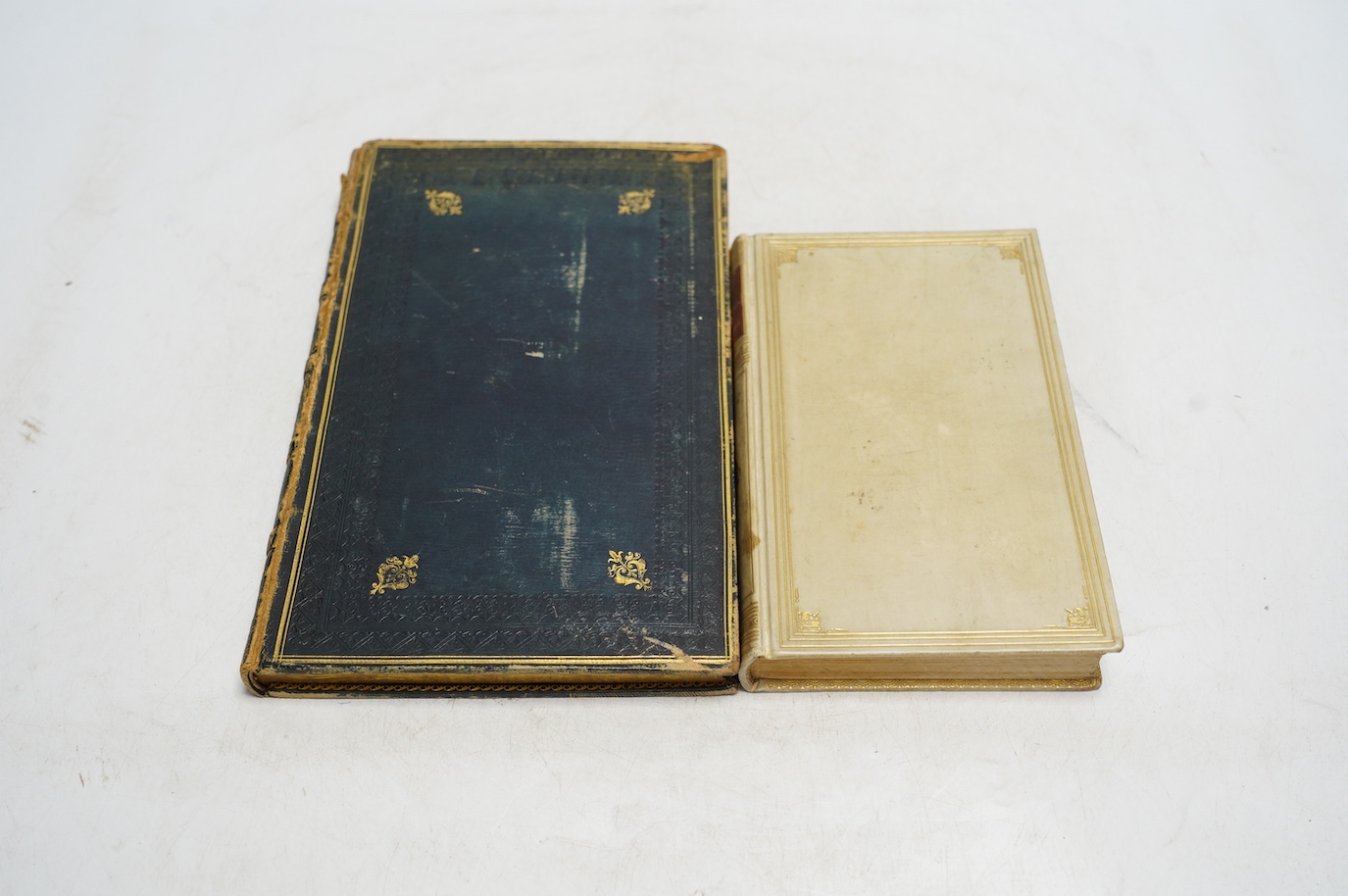 Fraser-Tytler, C.C. - Songs in Minor Keys. contemp. gilt decorated vellum with gilt top and red label, sm. 8vo. Macmillan, 1881; [Dorset, Catherine Ann Turner] Poems, Moral & Entertaining, By a Lady. contemp. Oxford blue